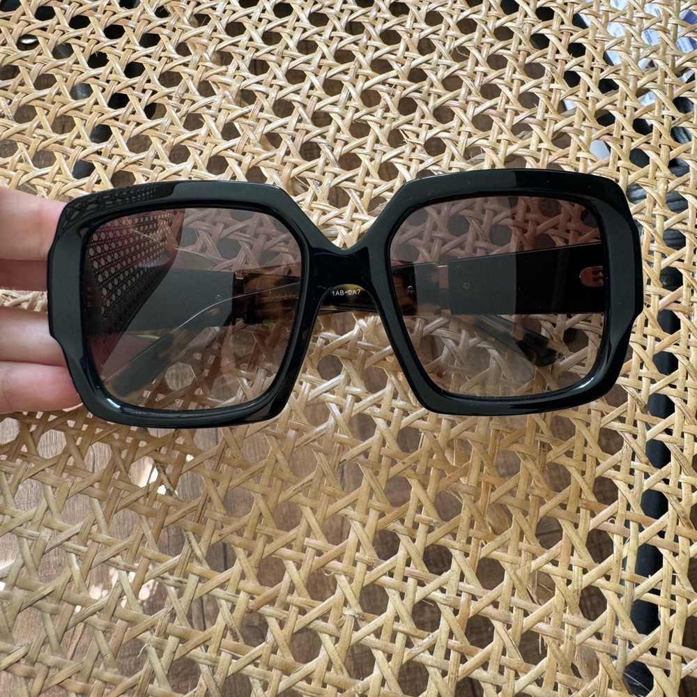 Prada Black and Tortoise Oversized Square Sunglasses